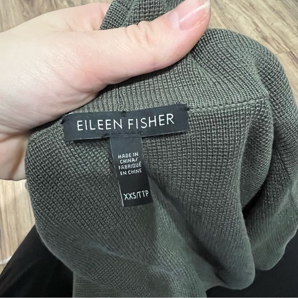 Eileen Fisher Silk & Organic Cotton Interlock Sweater Cardigan Jacket - Picture 9 of 11